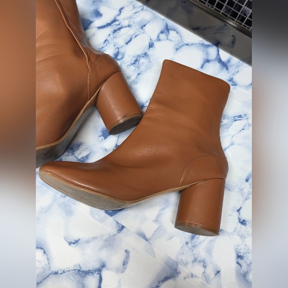 Boots Split Toe High Heel Women Boots Leather Women Shoes - Picture 5 of 11